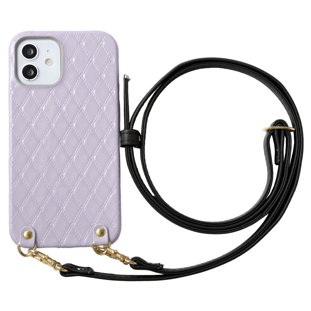 Genuine leather quilted leather back case with shoulder strap for Google Pixel series