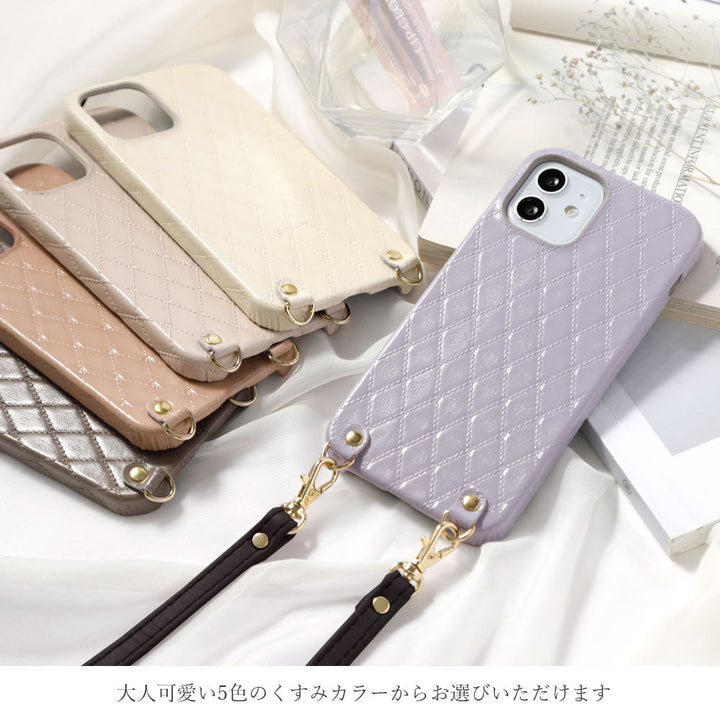 Genuine leather quilted leather back case with shoulder strap for Google Pixel series