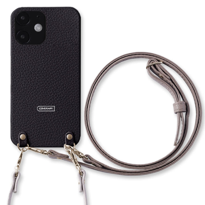 Cuir véritable 32 couleurs cuir italien grainé avec sangle courte et bandoulière étui arrière série Xperia