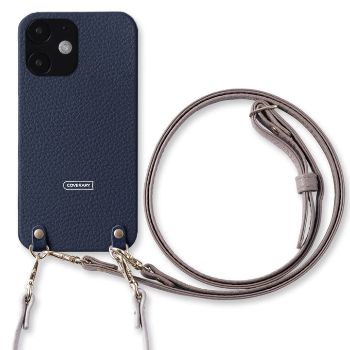 Genuine leather 32 colors Italian shrink leather with short & shoulder strap back case for iPhone series