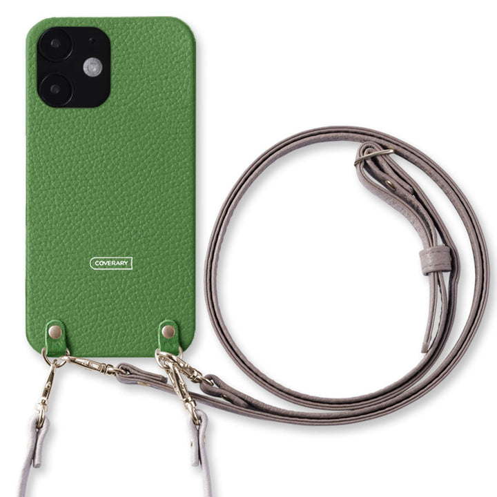 Cuir véritable 32 couleurs cuir italien grainé avec sangle courte et bandoulière étui arrière série AQUOS