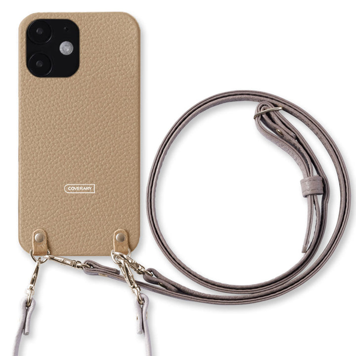 Genuine leather 32 colors Italian shrink leather with short & shoulder strap back case for iPhone series