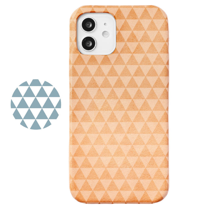 Genuine leather Tochigi leather Japanese pattern print back case iPhone series