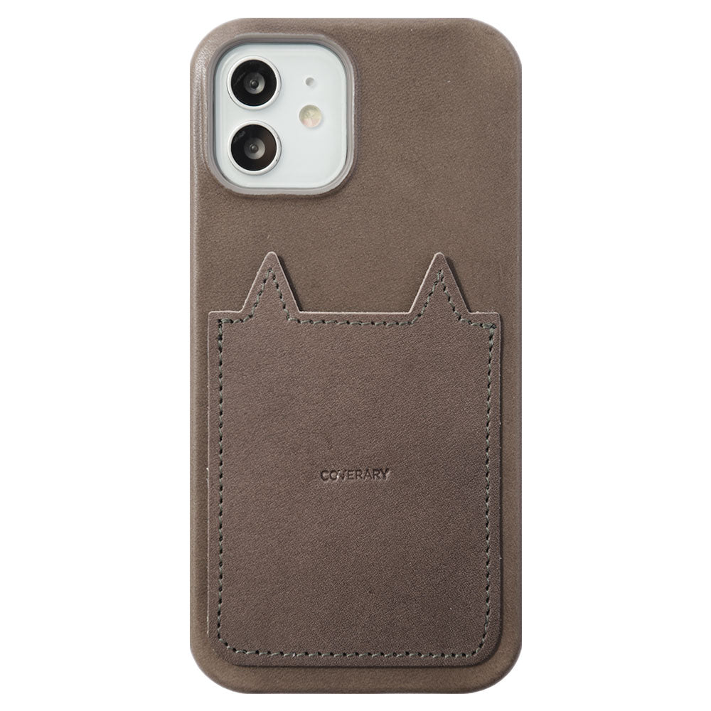Genuine leather Tochigi leather with cat pocket back case AQUOS series