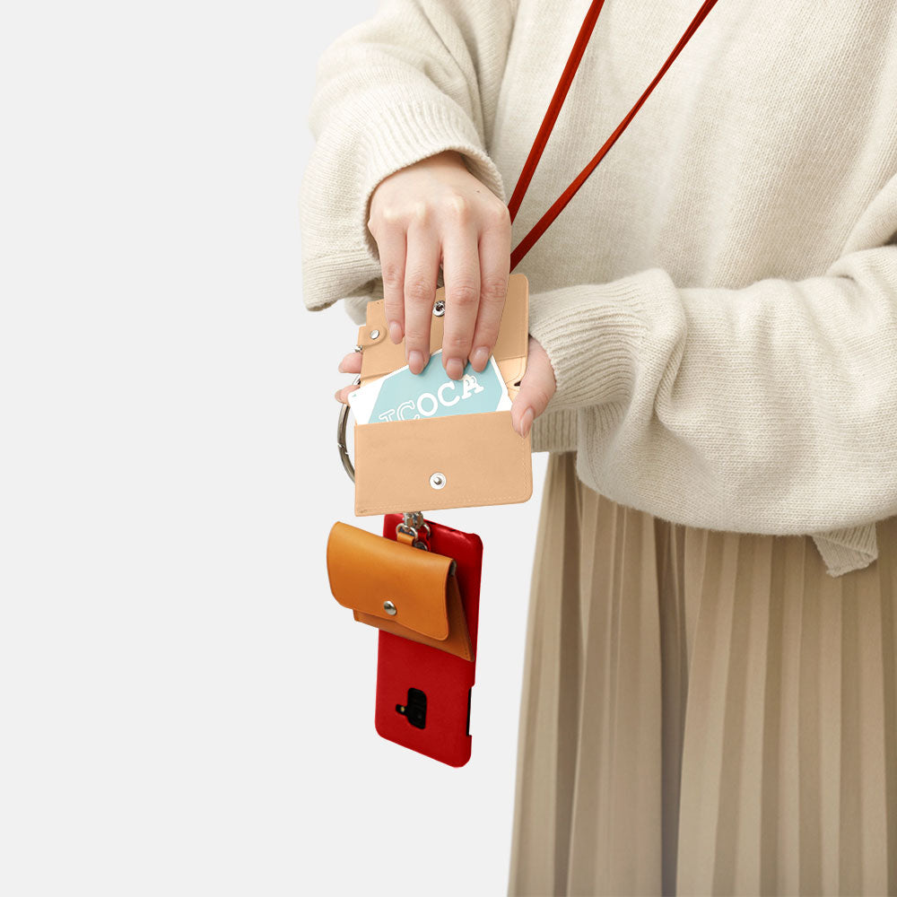 本革 栃木レザー 4点セットA イヤホンケース カードケース ショルダーストラップ付き 背面ケース Xperiaシリーズ