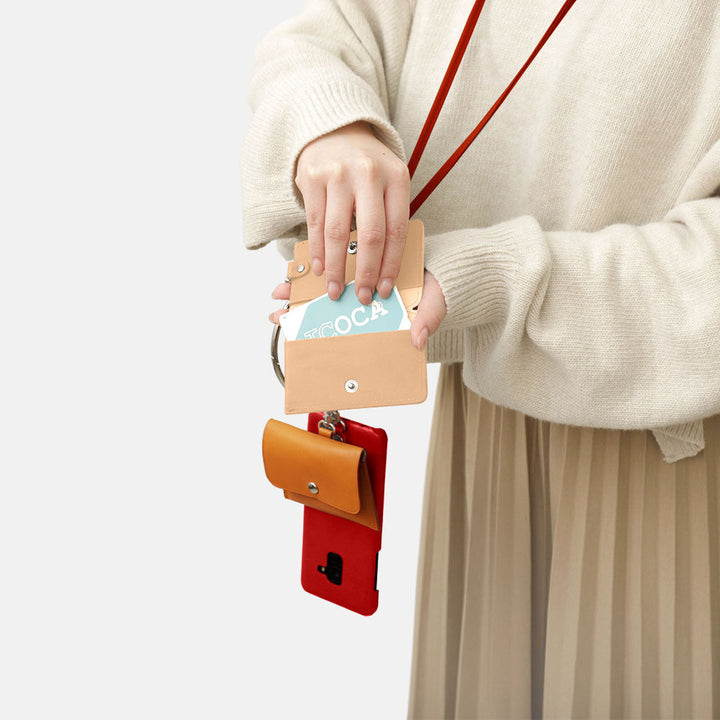 本革 栃木レザー 4点セットA イヤホンケース カードケース ショルダーストラップ付き 背面ケース Xperiaシリーズ