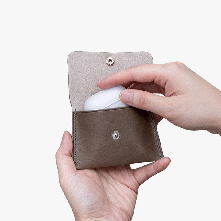 Genuine leather Tochigi leather 4-piece set C mini wallet earphone case with shoulder strap back case AQUOS series