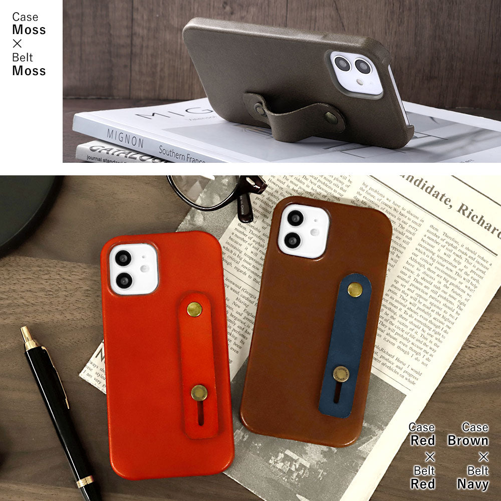 Genuine leather Tochigi leather with finger belt back case for Google Pixel series