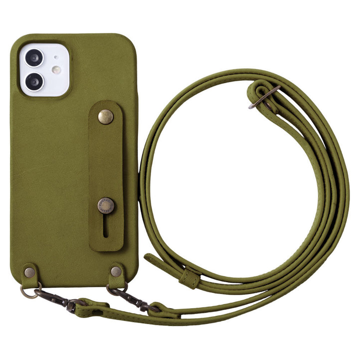 Genuine Leather Tochigi Leather Finger Belt & Shoulder Strap Attached Back Case Galaxy Series