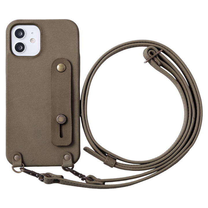 Genuine Leather Tochigi Leather Finger Belt & Shoulder Strap Attached Back Case Galaxy Series