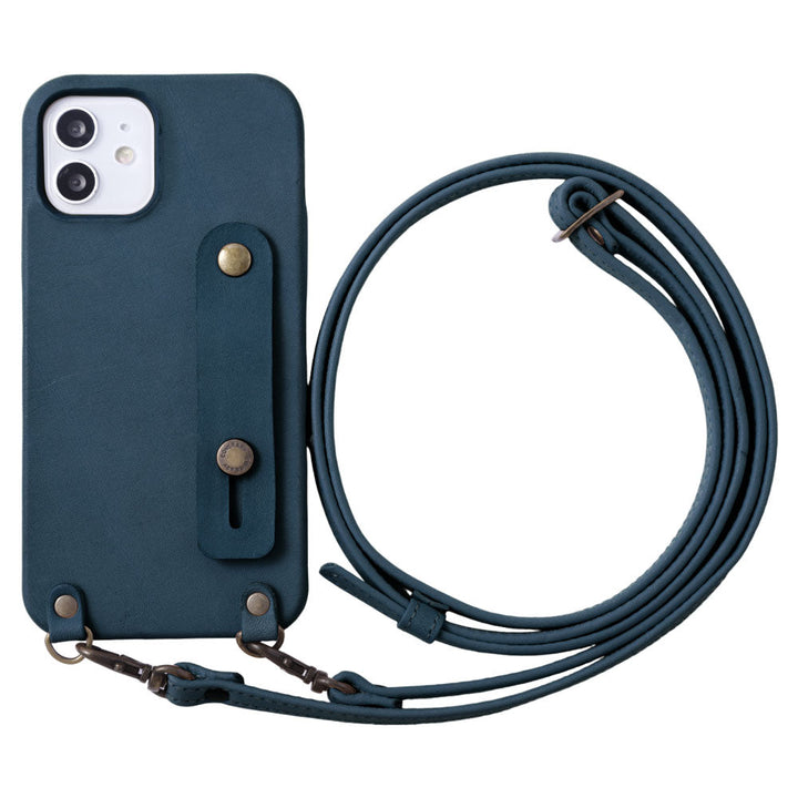 本革 栃木レザー フィンガーベルト&ショルダーストラップ付き 背面ケース iPhoneシリーズ