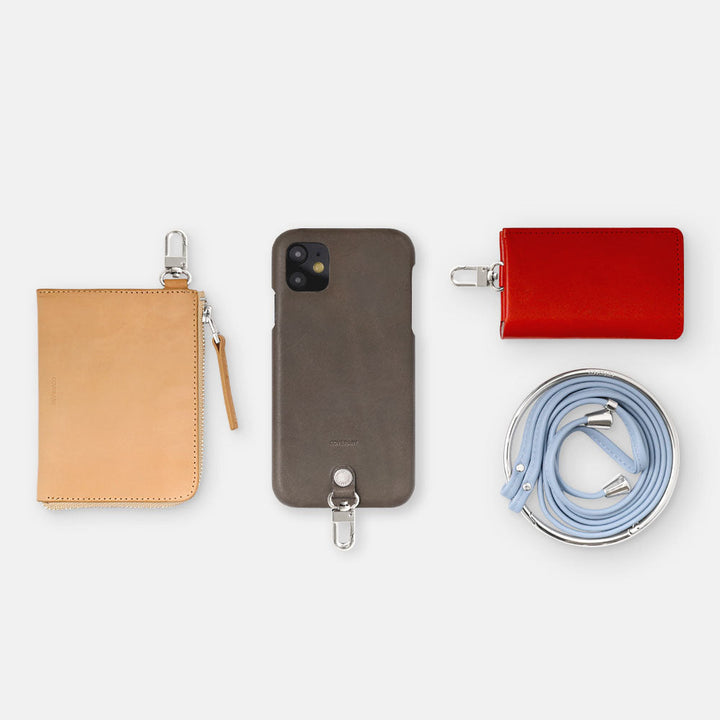 Ensemble de 4 pièces en cuir véritable Tochigi, mini portefeuille, porte-cartes, avec bandoulière (avec ferrures), coque arrière pour la série Google Pixel