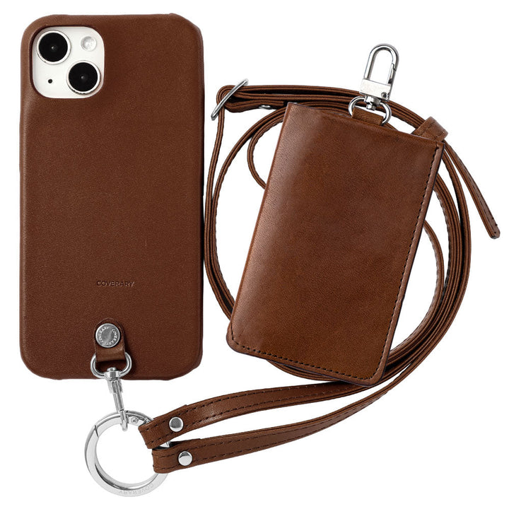Genuine Leather Tochigi Leather 3-Piece Set B with Card Case &amp; Ring Shoulder Strap Back Case for Google Pixel Series