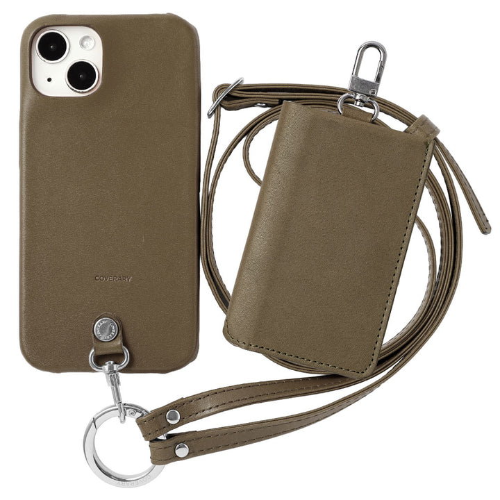 Genuine Leather Tochigi Leather 3-Piece Set B with Card Case &amp; Ring Shoulder Strap Back Case