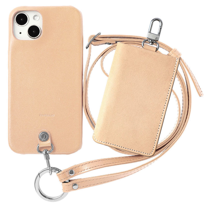 Ensemble de 3 pièces en cuir véritable Tochigi, avec porte-cartes et sangle d&