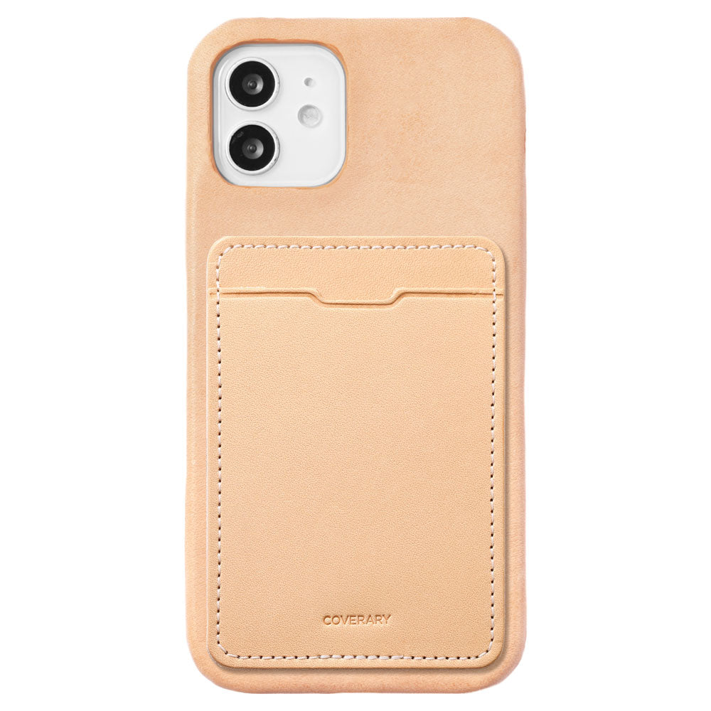 本革 栃木レザー カード収納 ポケット付き 背面ケース iPhoneシリーズ