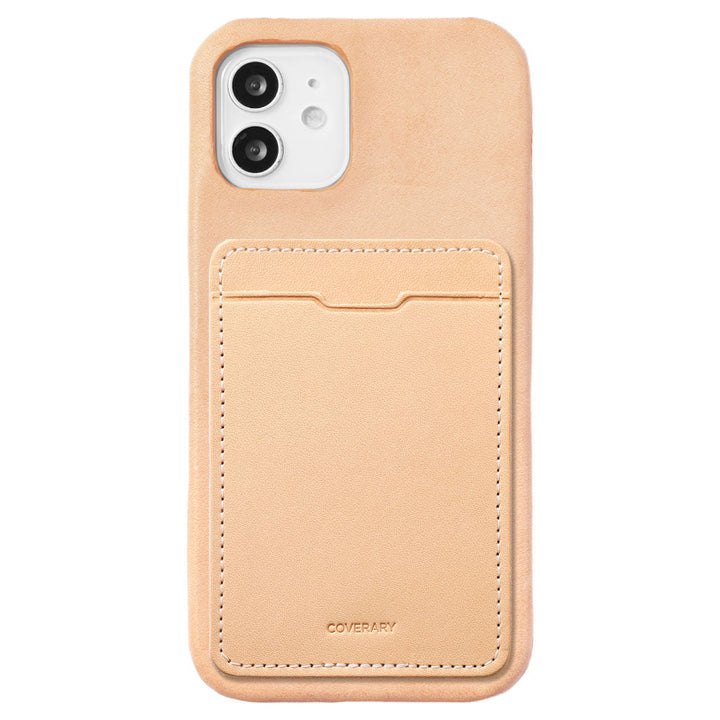 本革 栃木レザー カード収納 ポケット付き 背面ケース iPhoneシリーズ