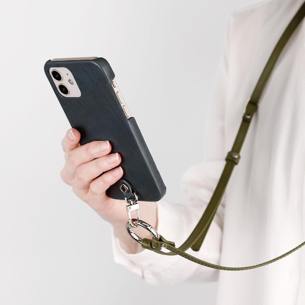 Genuine leather Tochigi leather ring shoulder strap (with metal fitting adjustment) attached back case Xperia series