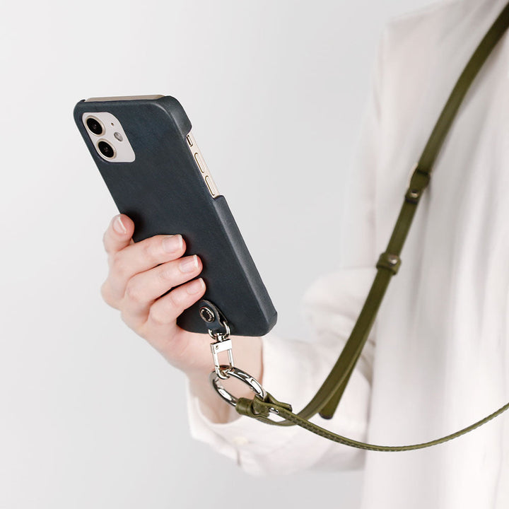 Genuine leather Tochigi leather ring shoulder strap (with metal fitting adjustment) attached back case Xperia series