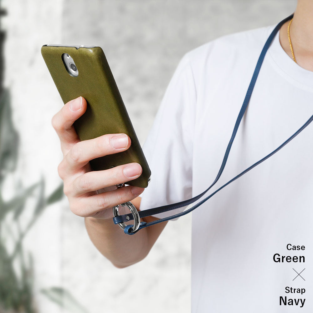 本革 栃木レザー リングショルダーストラップ 背面ケース iPhoneシリーズ