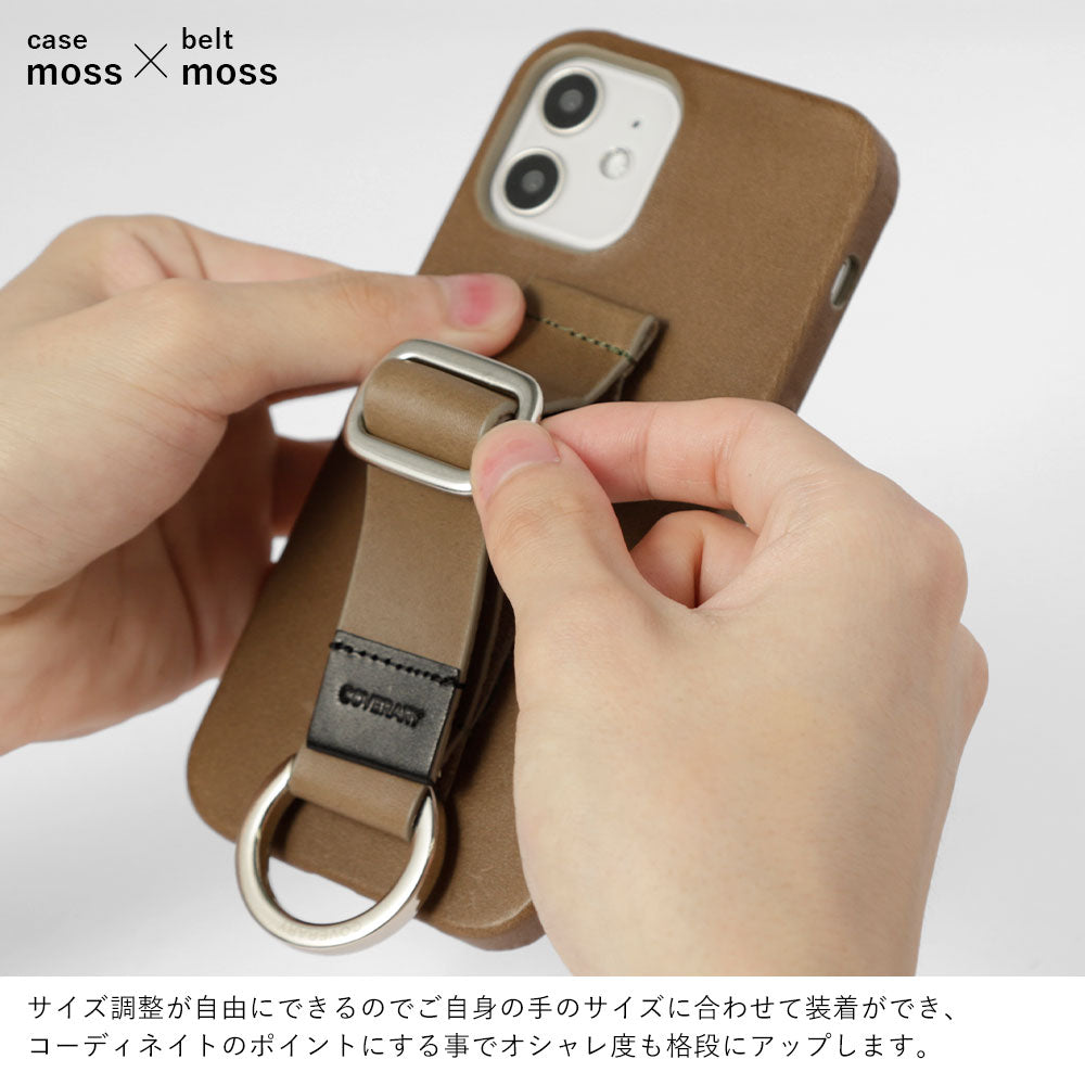 本革 栃木レザー バックルベルト付き 背面ケース（貼り付けタイプ）iPhoneシリーズ