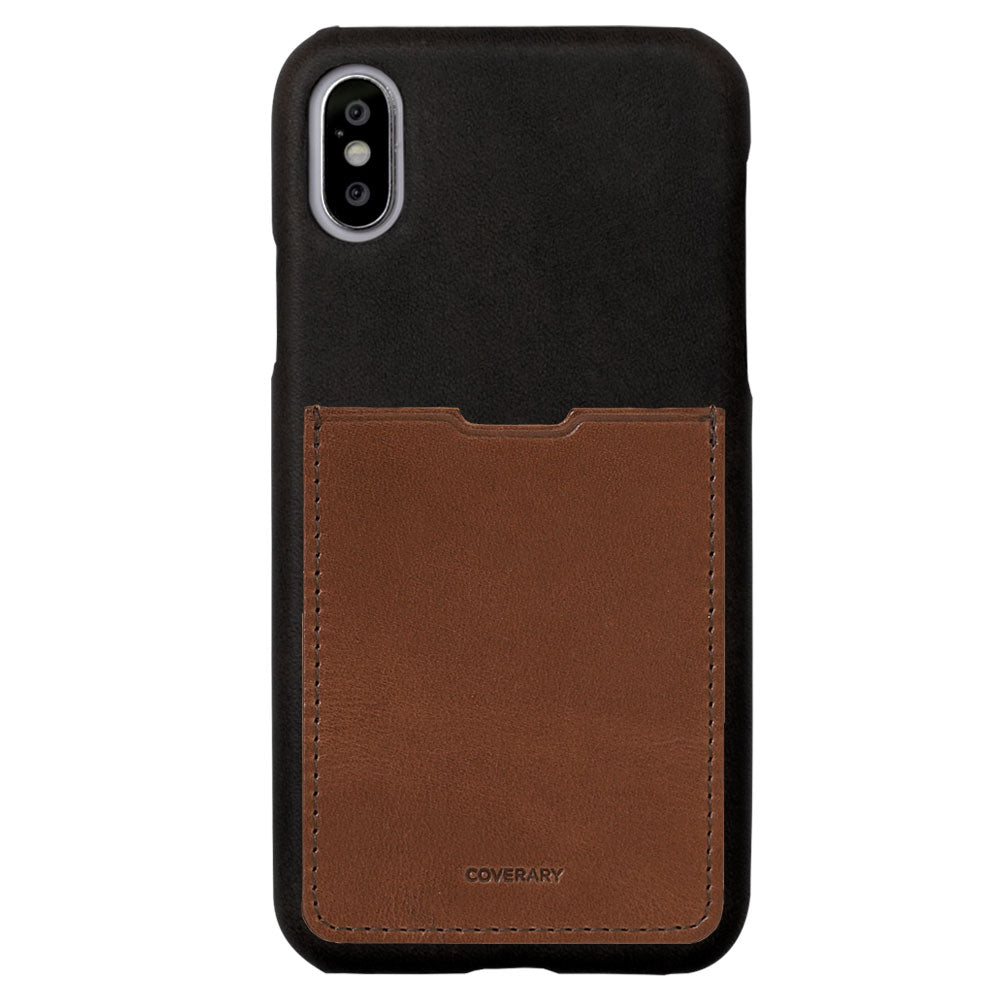 Genuine leather Tochigi leather pocketed back case iPhone series