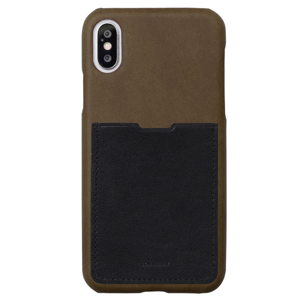 Genuine leather Tochigi leather pocketed back case iPhone series