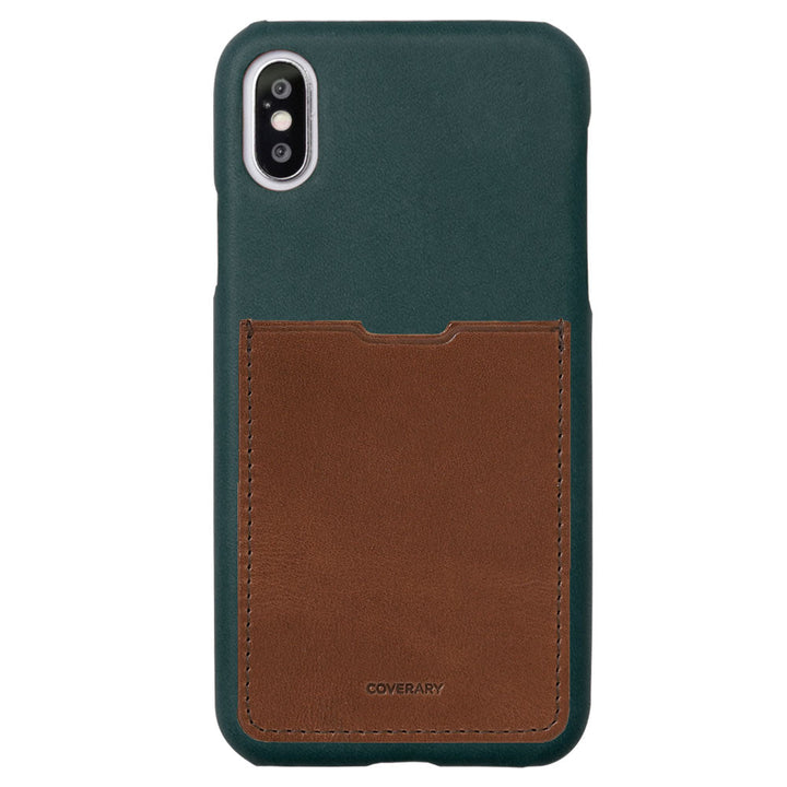 Genuine leather Tochigi leather pocketed back case iPhone series