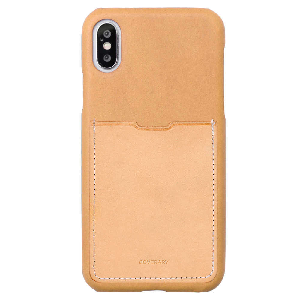 本革 栃木レザー ポケット付き 背面ケース Xperiaシリーズ