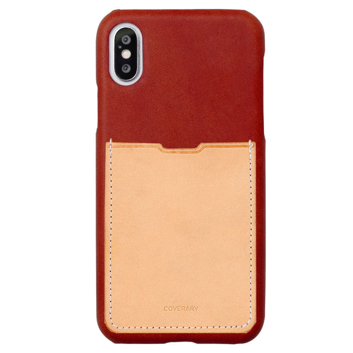 Genuine leather Tochigi leather pocketed back case iPhone series