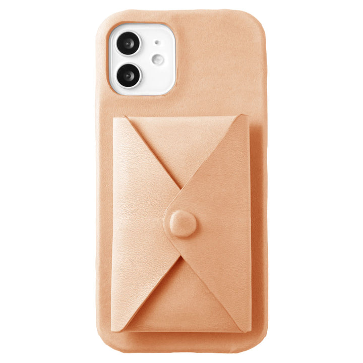 Genuine leather Tochigi leather case with lid pocket on the back