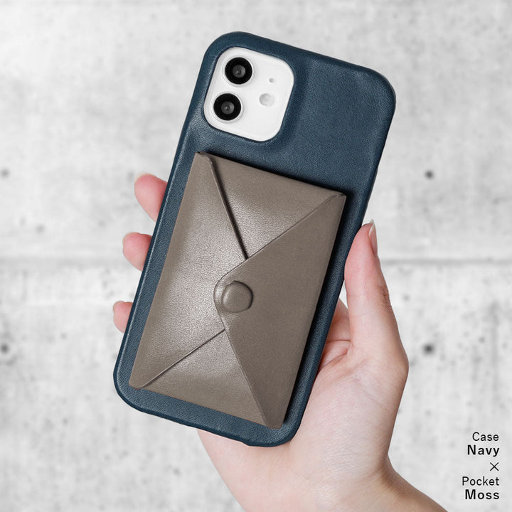 Cuir véritable cuir Tochigi avec poche à rabat, coque arrière pour la série AQUOS