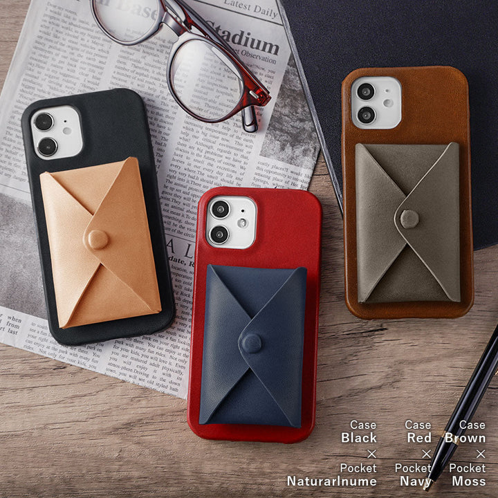 Cuir véritable cuir Tochigi avec poche à rabat, coque arrière pour la série Galaxy