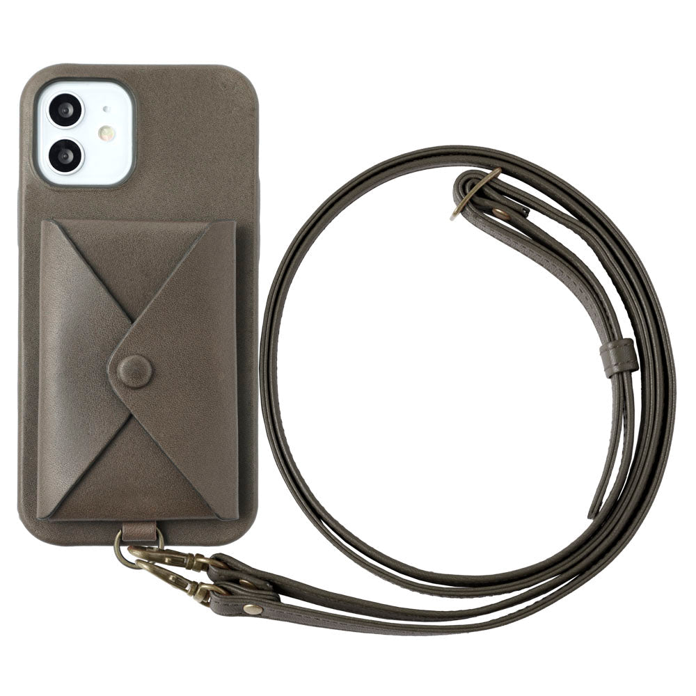 Genuine leather Tochigi leather with lid pocket shoulder strap attached back case Xperia series