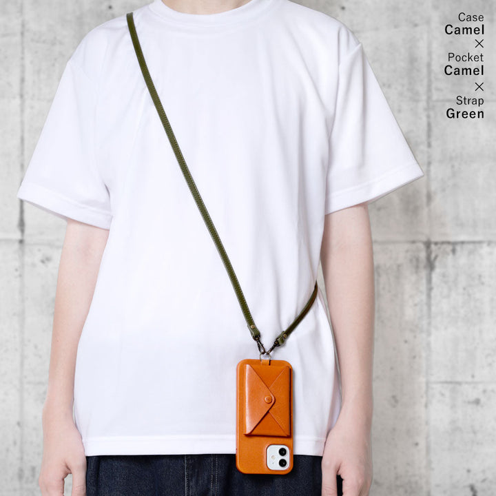 Cuir véritable cuir Tochigi Poche avec rabat Avec bandoulière Étui arrière Série AQUOS