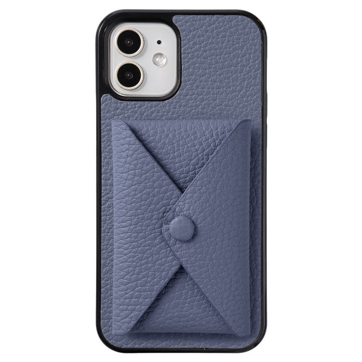 本革 32色 イタリアンシュリンクレザー 蓋ありポケット付き 背面ケース（背面だけ貼り付けタイプ）