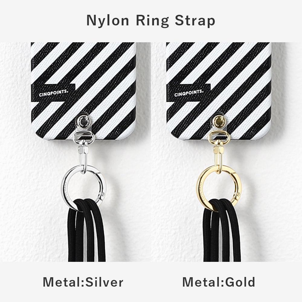 Cinqpoints 01_STRIPE 本革 コラボ背面ケース