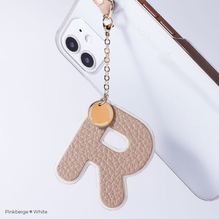 Accessories Genuine Leather Italian Shrink Leather BIG Layer Initial Charm