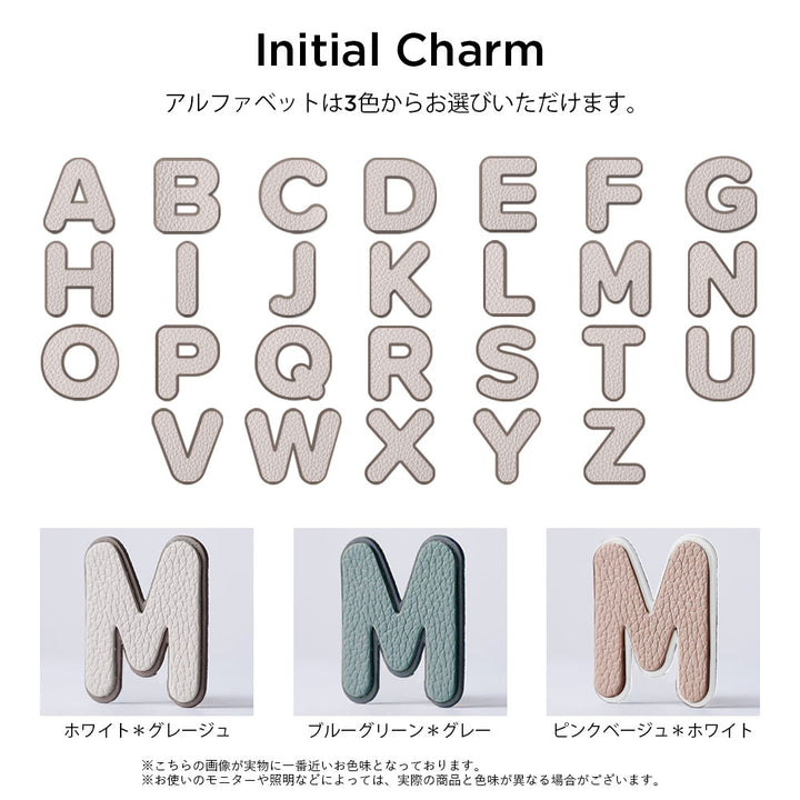 Accessories Genuine Leather Italian Shrink Leather BIG Layer Initial Charm