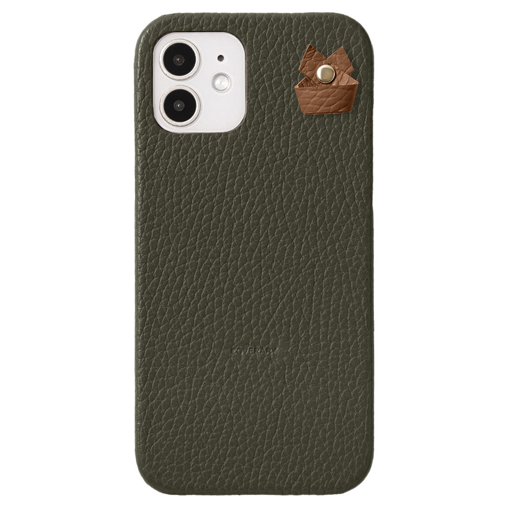 Cuir véritable 32 couleurs Cuir italien grainé Porte-charm simple avec coque arrière Série Galaxy