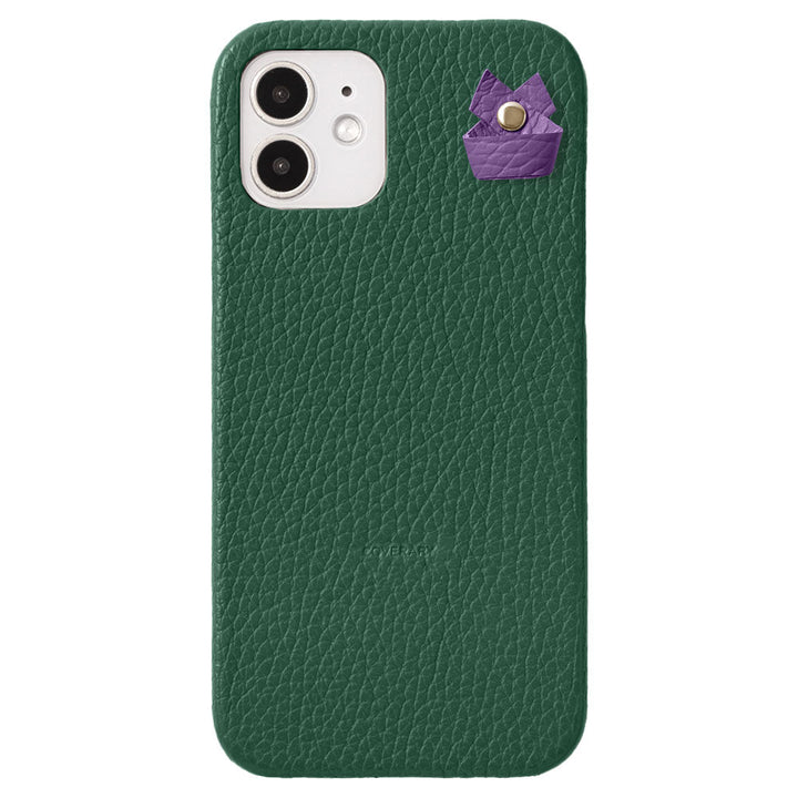 Cuir véritable 32 couleurs Cuir italien grainé Porte-charm simple avec coque arrière Série Galaxy