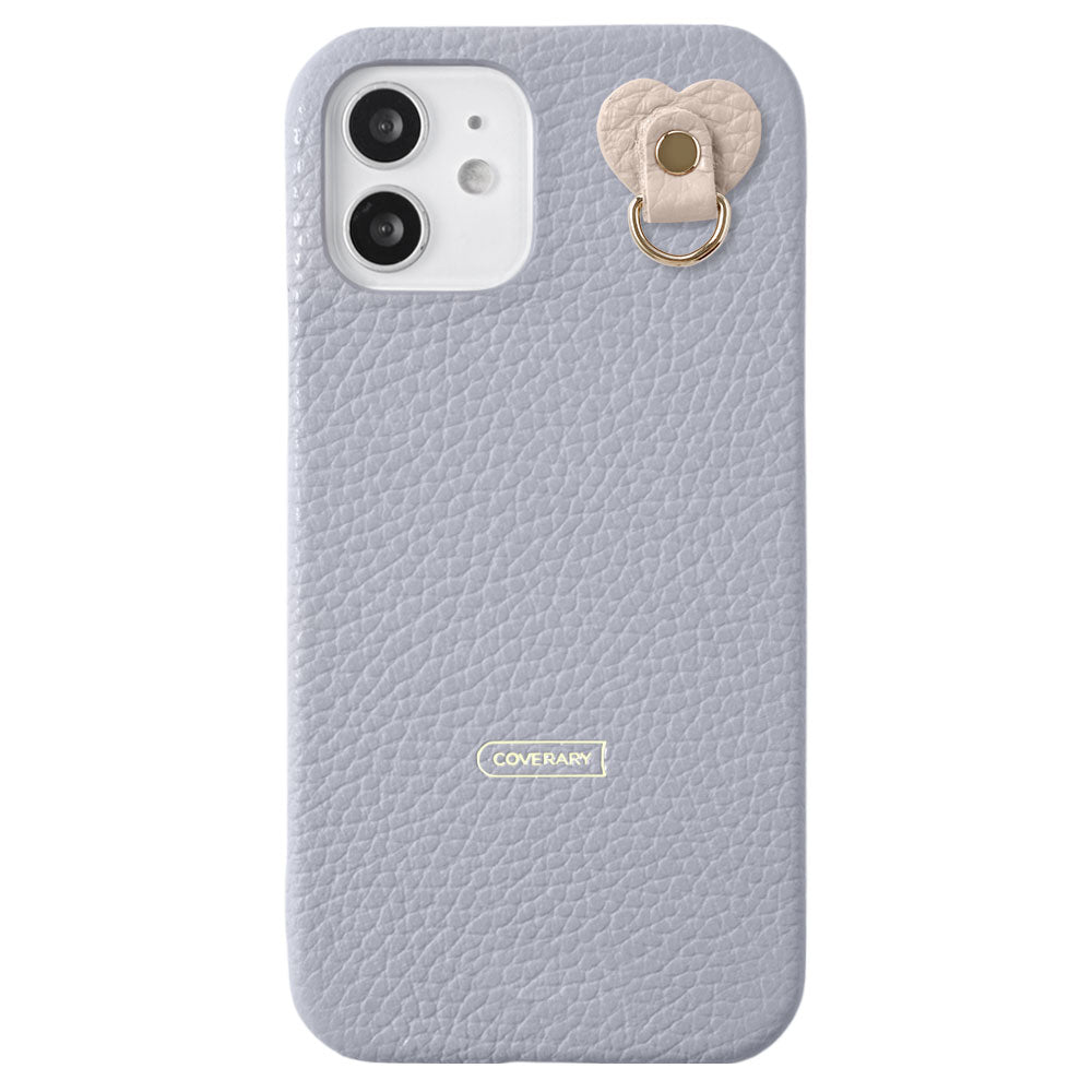 本革 32色 イタリアンシュリンクレザー チャームホルダー付き 背面ケース iPhoneシリーズ