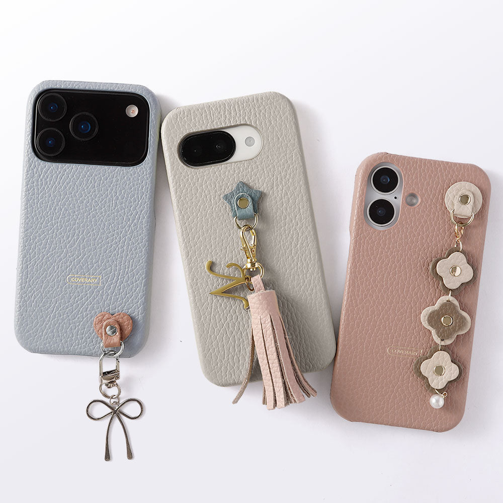 Cuir véritable 32 couleurs cuir italien grainé avec porte-charm arrière coque série Google Pixel
