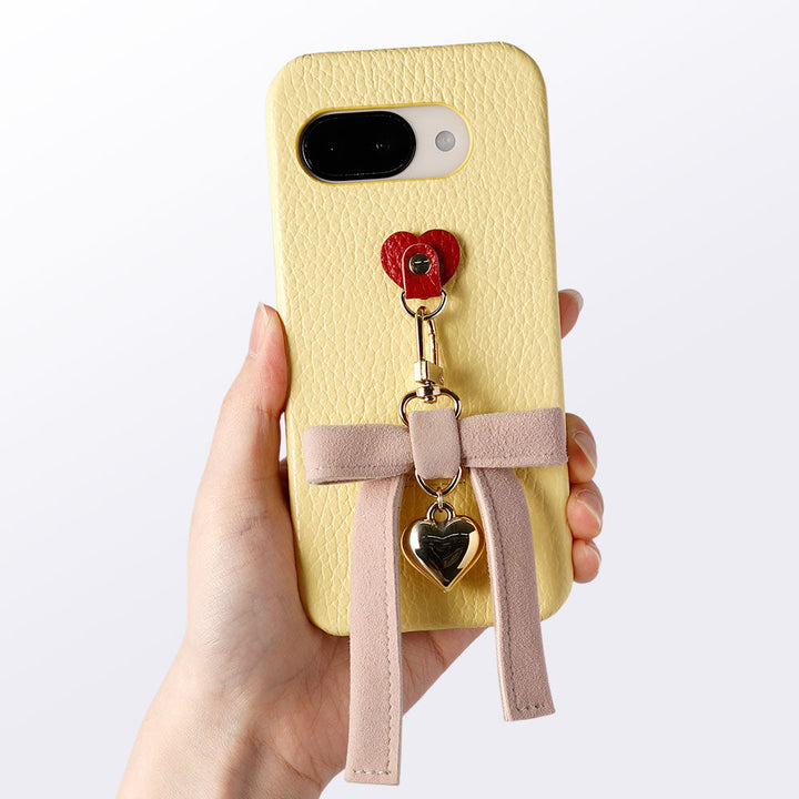 Genuine leather 32 colors Italian shrink leather with charm holder back case Xperia series