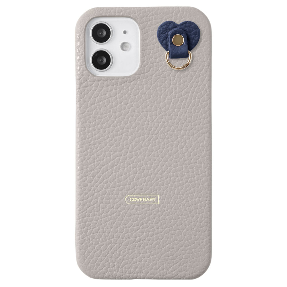 Cuir véritable 32 couleurs cuir italien grainé avec porte-charm arrière coque