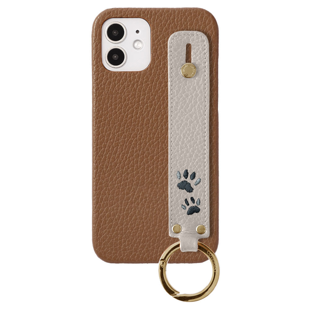Genuine Leather 32 Colors Italian Shrink Leather Paw Pad Embroidery Design Hand Strap Included Back Case Xperia Series