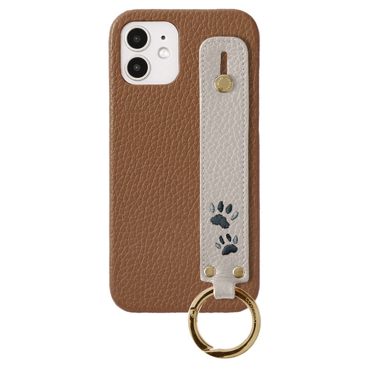 Genuine Leather 32 Colors Italian Shrink Leather Paw Pad Embroidery Design Hand Strap Included Back Case Xperia Series