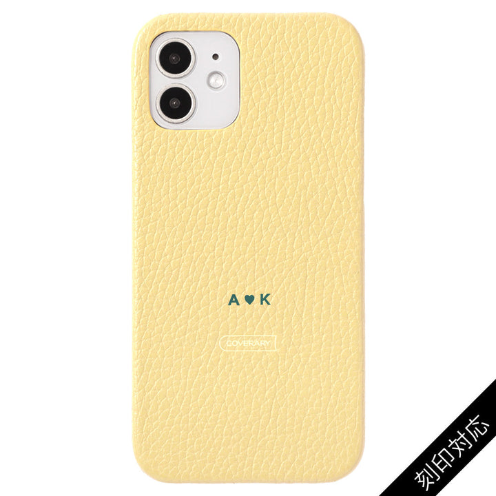 本革 32色 イタリアンシュリンクレザー 背面ケース 名入れ 刻印(カラー箔押し) iPhoneシリーズ