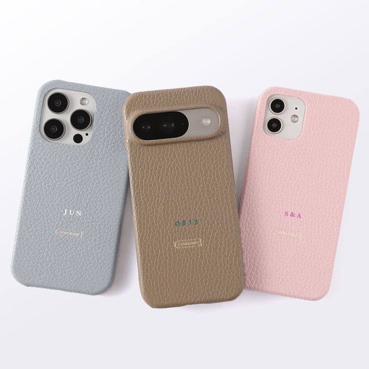 Genuine leather 32 colors Italian shrink leather back case name engraving (color foil stamping) Galaxy series