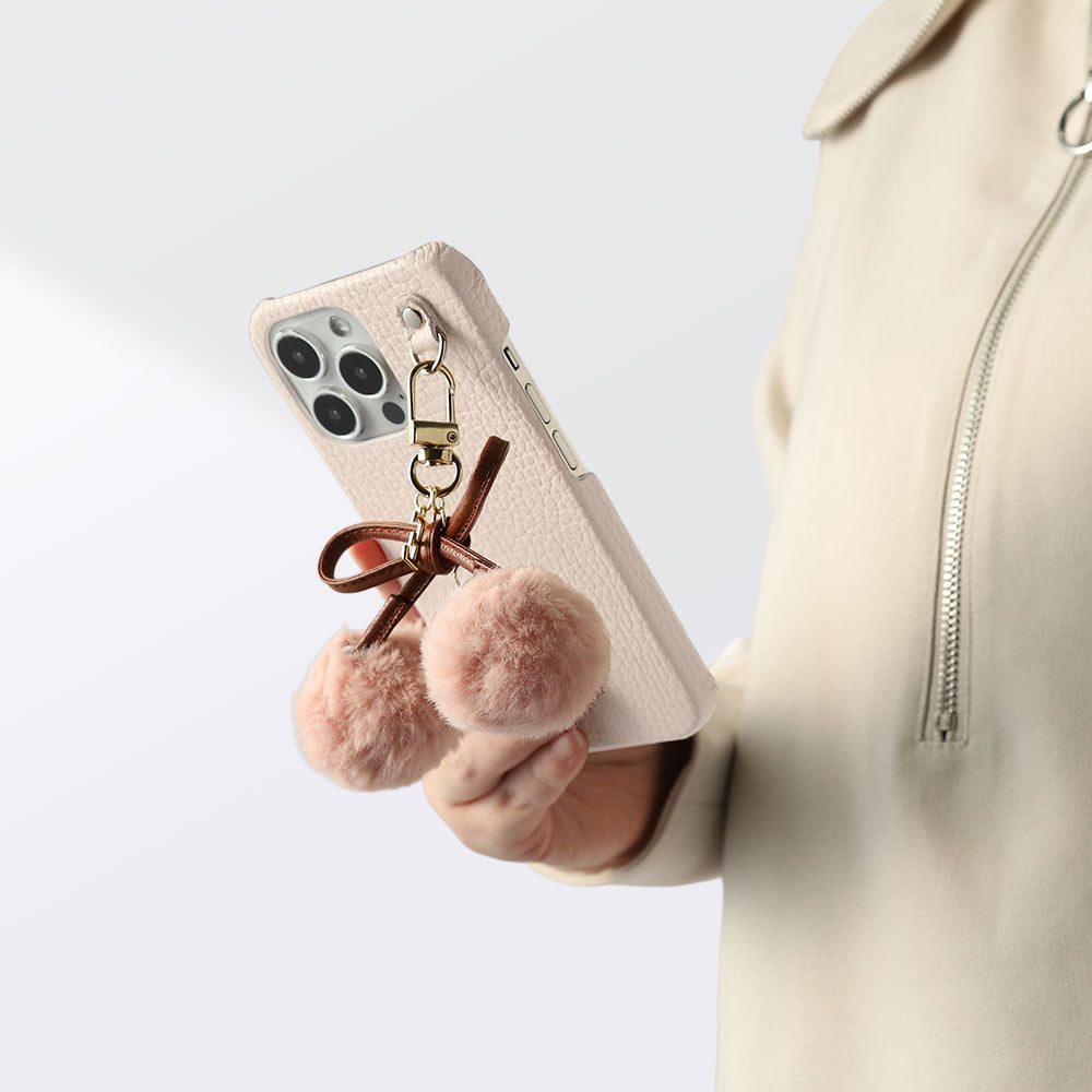 Genuine Leather 32 Colors Italian Shrink Leather Initial Leather Cord Fur Ribbon Charm Back Case Xperia Series